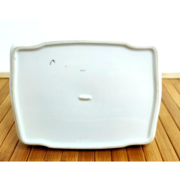 Vintage Rare Glossy Ceramic Art Trinket Box w/ Leaping Deer on Top Cover - 6x5" - Picture 10 of 12